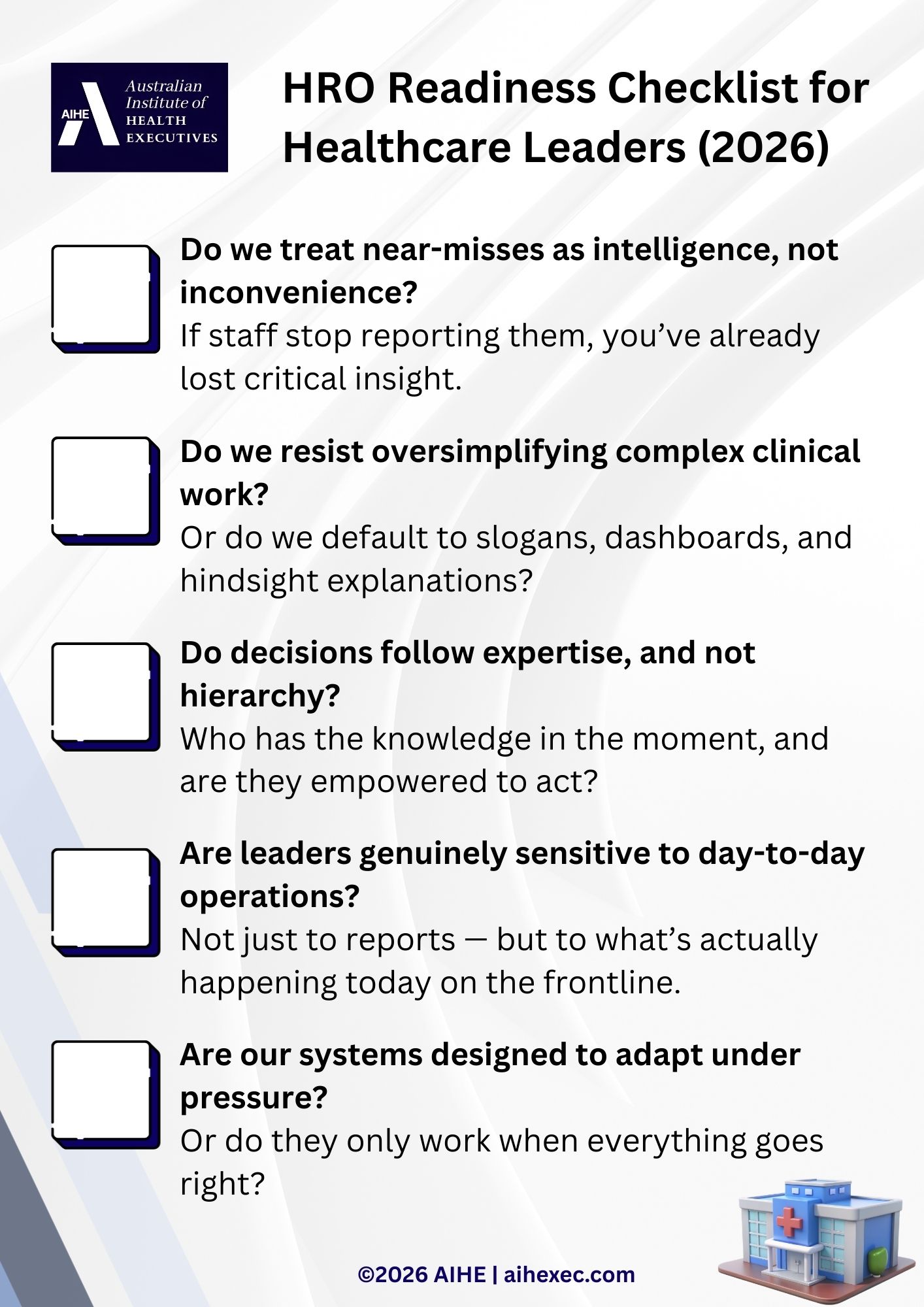 HRO Readiness Checklist for Healthcare Leaders (2026)